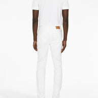 Burberry Check Collar Cotton Polo Shirt - White