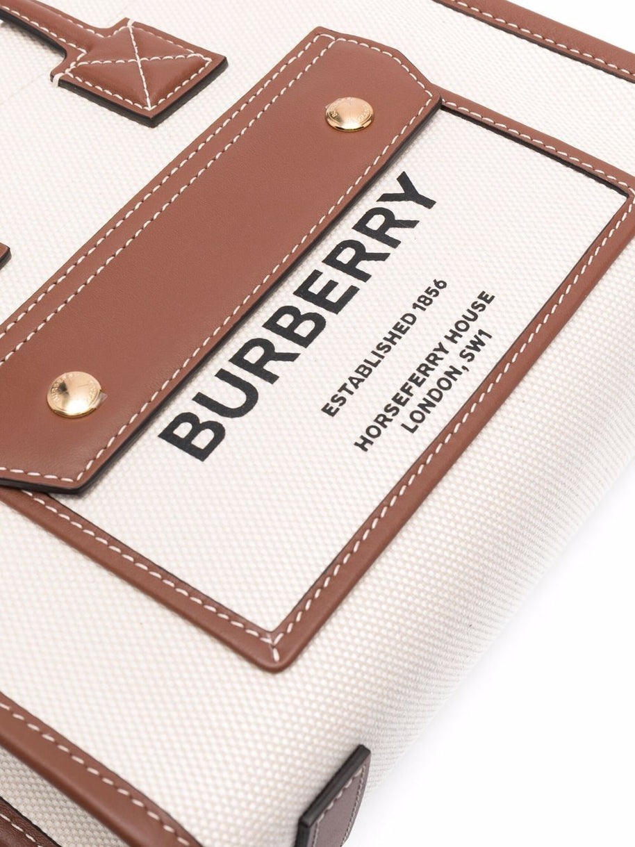 Burberry Pocket Mini Tote Bag - White