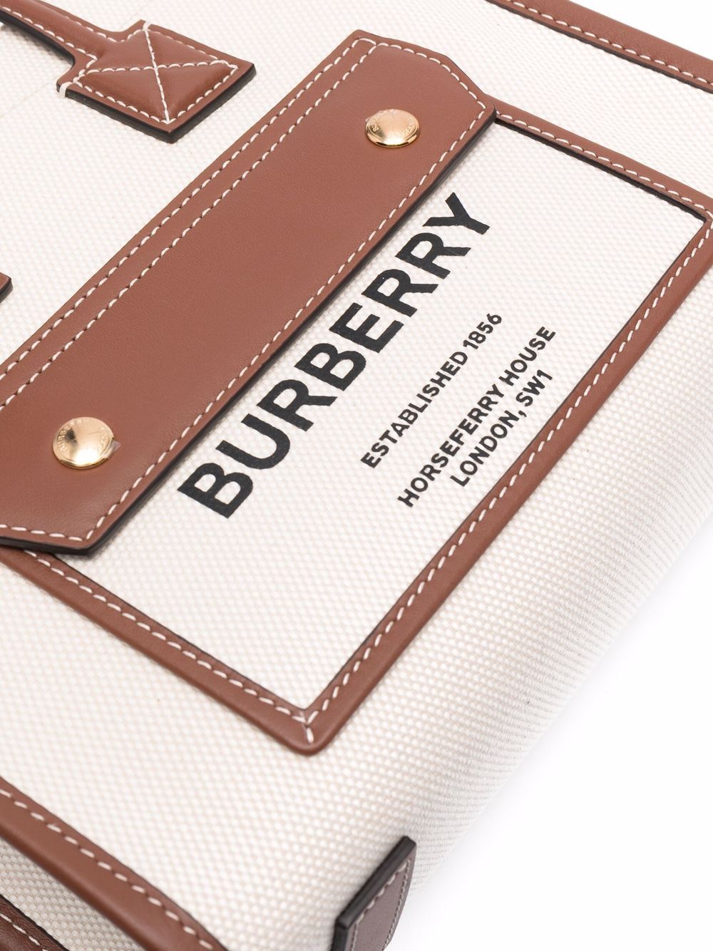 Burberry Pocket Mini Tote Bag - White
