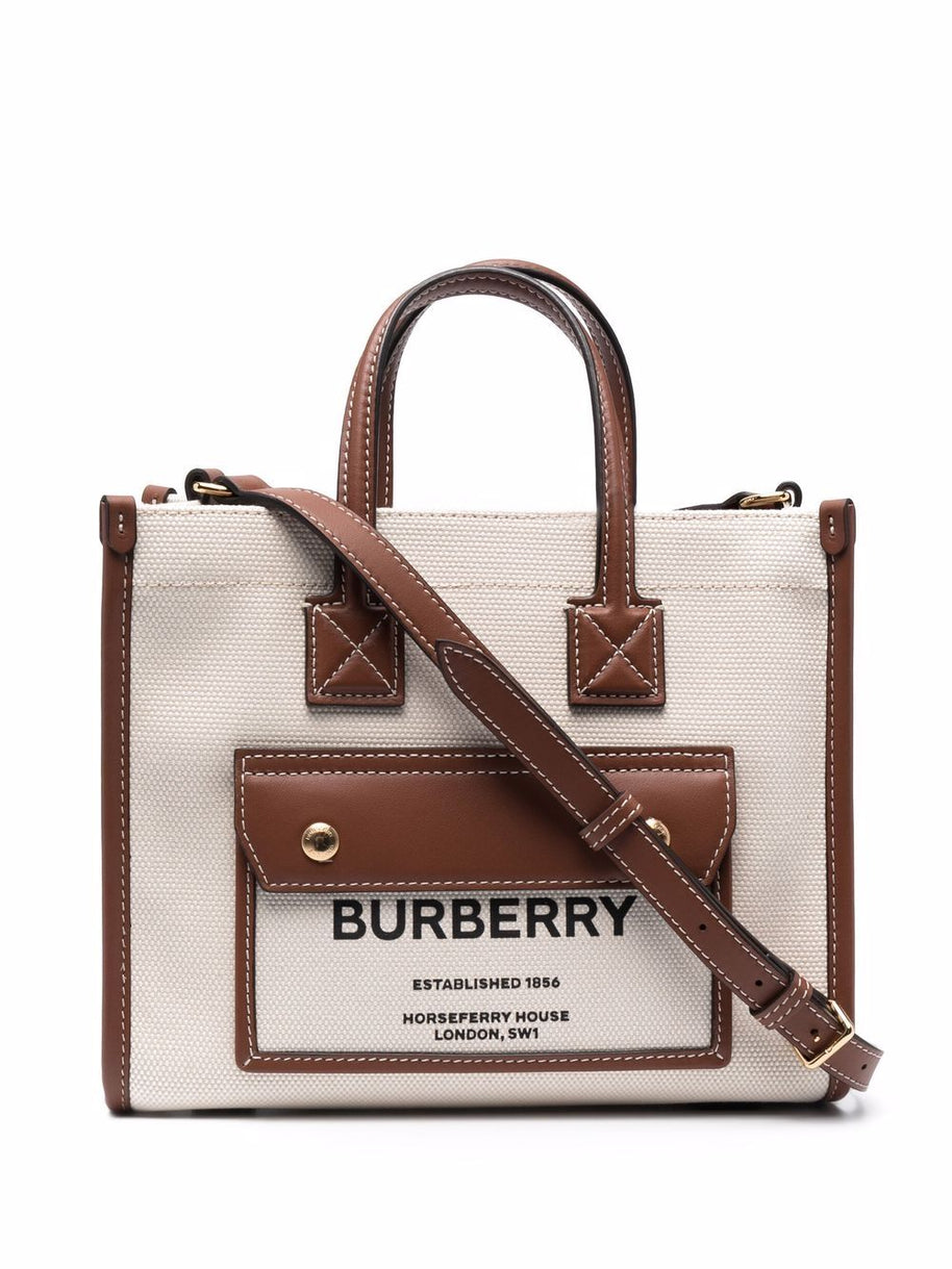 Burberry Pocket Mini Tote Bag - White