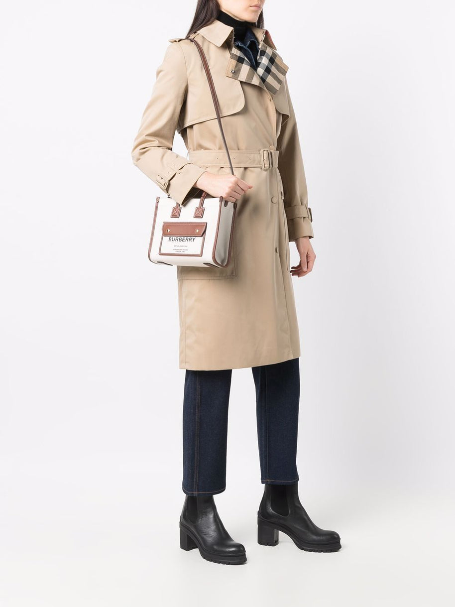 Burberry Pocket Mini Tote Bag - White