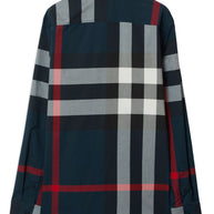 Burberry Check Cotton Shirt - Blue