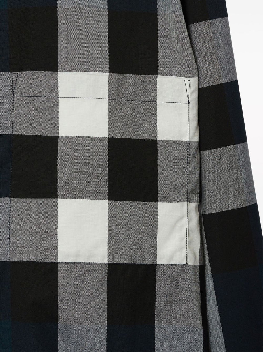 Burberry Check Cotton Shirt - Blue