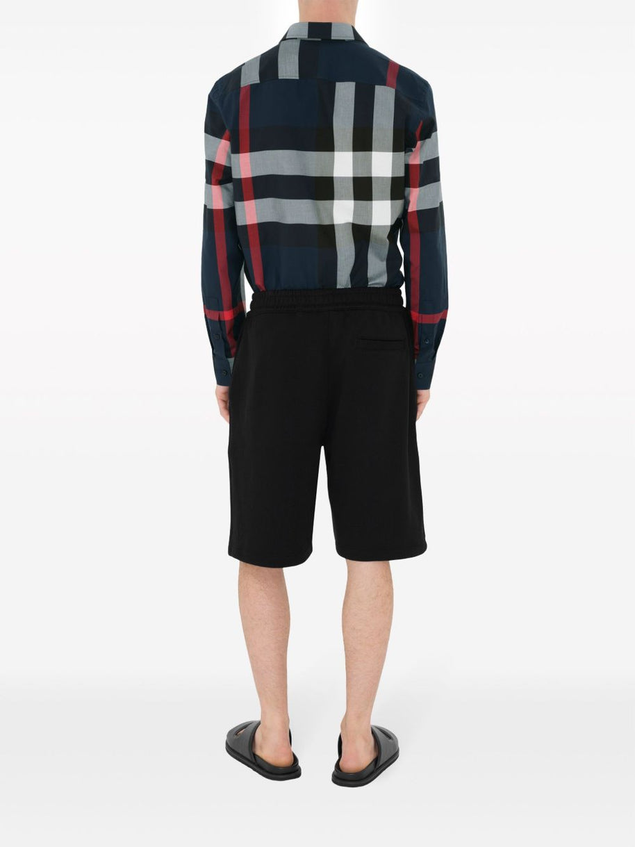 Burberry Check Cotton Shirt - Blue