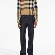 Burberry Check Cotton Shirt - Beige