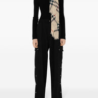 Burberry Giant Check Wool Scarf - Cream