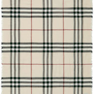 Burberry Giant Check Wool Scarf - Cream