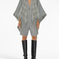 Burberry Vintage Check Reversible Wool Cape