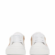 Burberry Check Leather Sneakers - White
