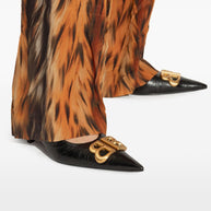 Balenciaga Monaco Leather Slingback Pumps - Black