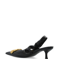 Balenciaga Monaco Leather Slingback Pumps - Black