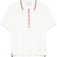 Thom Browne Rwb Cotton Polo Shirt - White