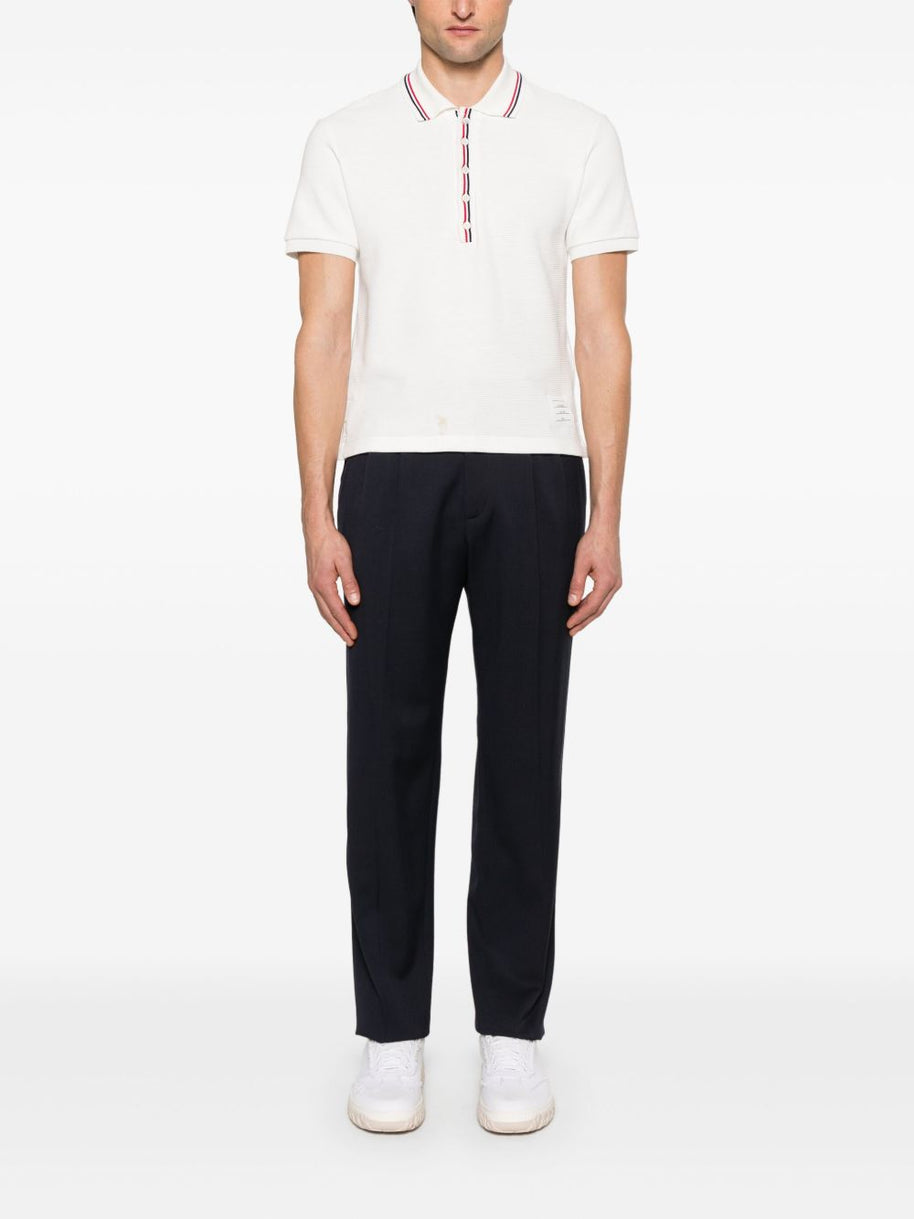 Thom Browne Rwb Cotton Polo Shirt - White