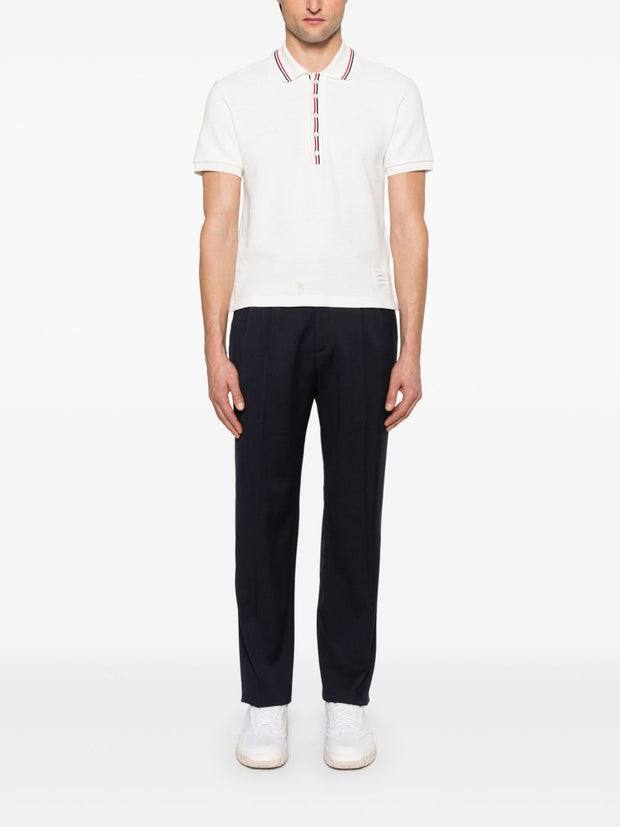 Thom Browne Rwb Cotton Polo Shirt - White