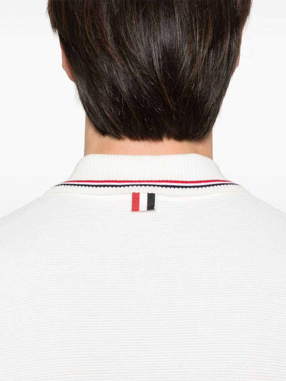 Thom Browne Rwb Cotton Polo Shirt - White