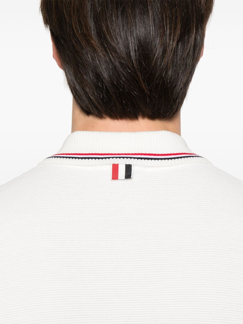 Thom Browne Rwb Cotton Polo Shirt - White
