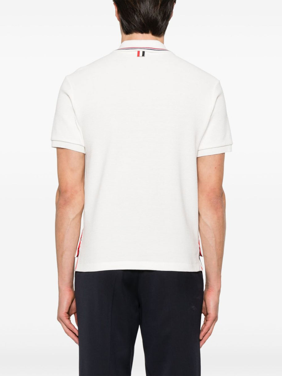 Thom Browne Rwb Cotton Polo Shirt - White