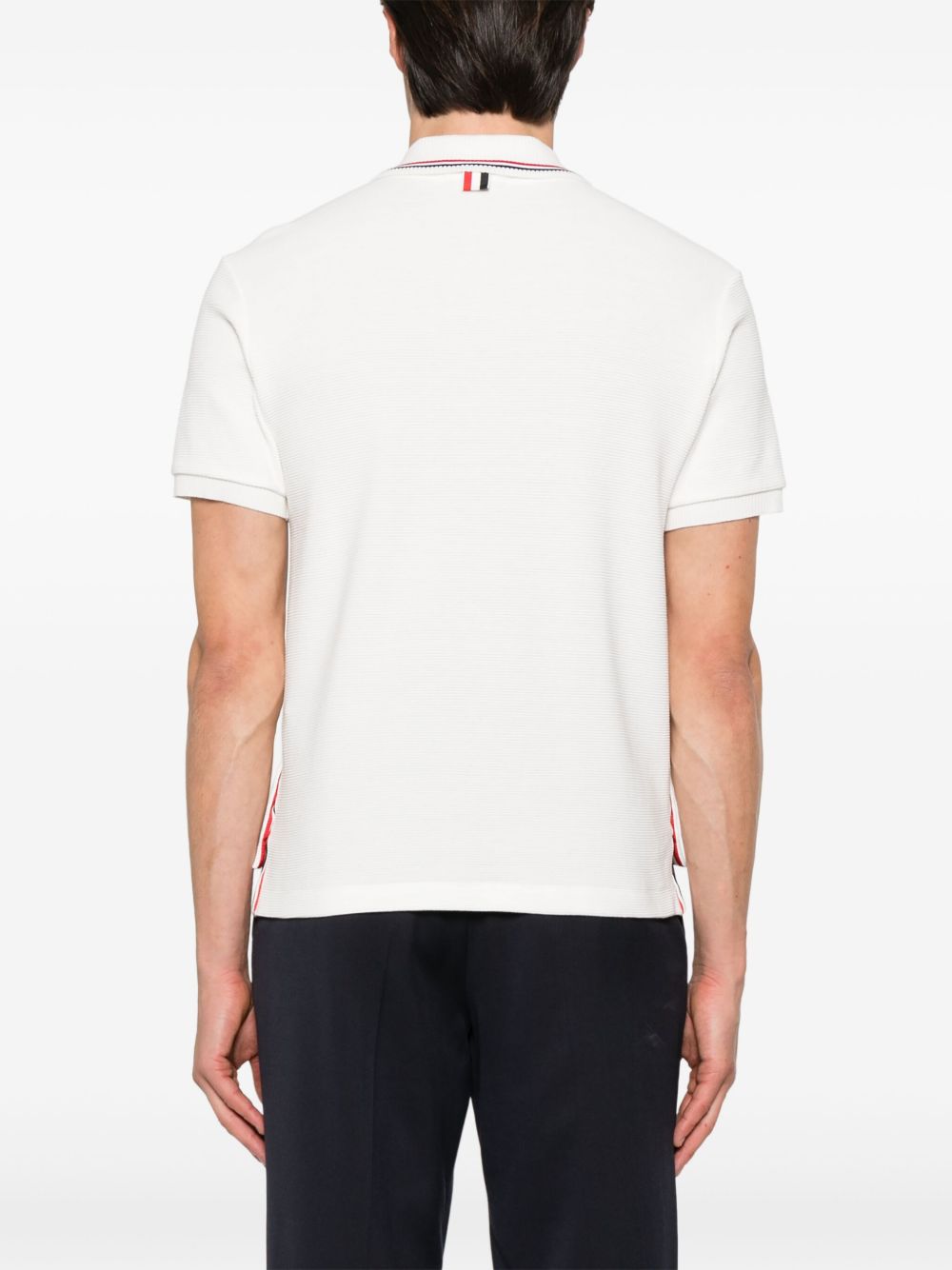 Thom Browne Rwb Cotton Polo Shirt - White