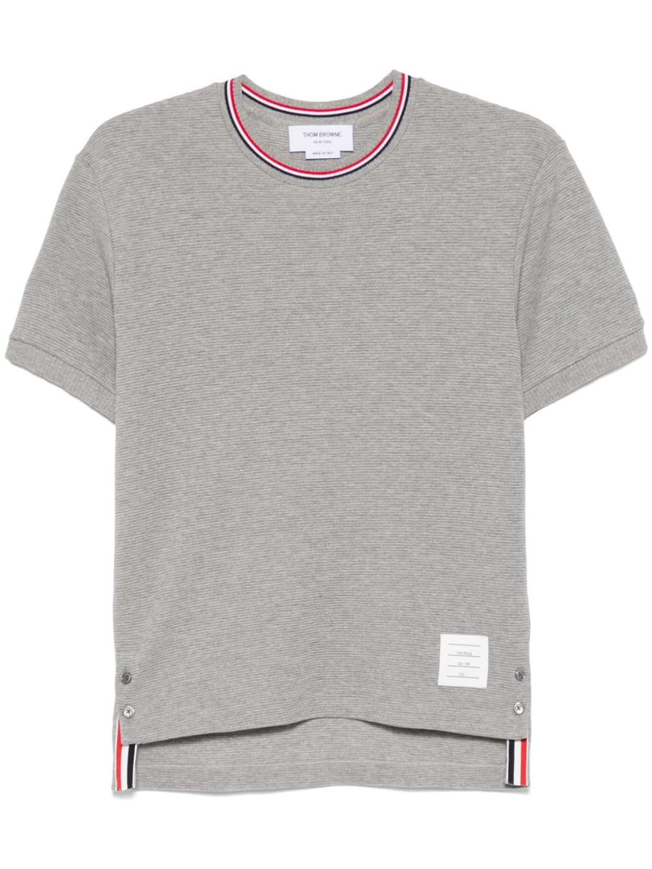 Thom Browne Rwb Cotton T-shirt - Light Grey