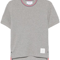 Thom Browne Rwb Cotton T-shirt - Light Grey