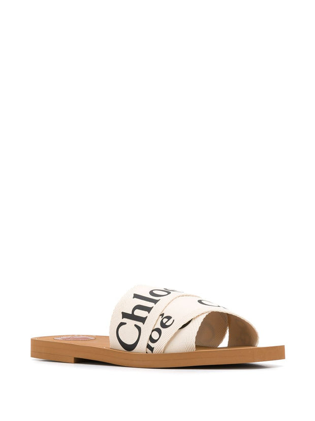 Chloé Woody Slide Sandals - White