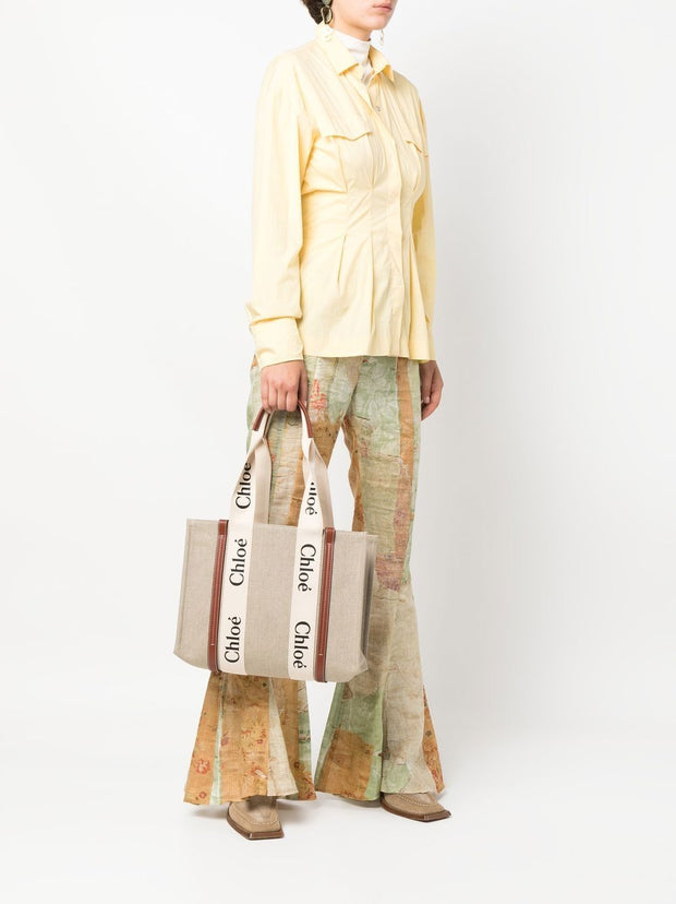 Chloé Woody Canvas Medium Tote Bag