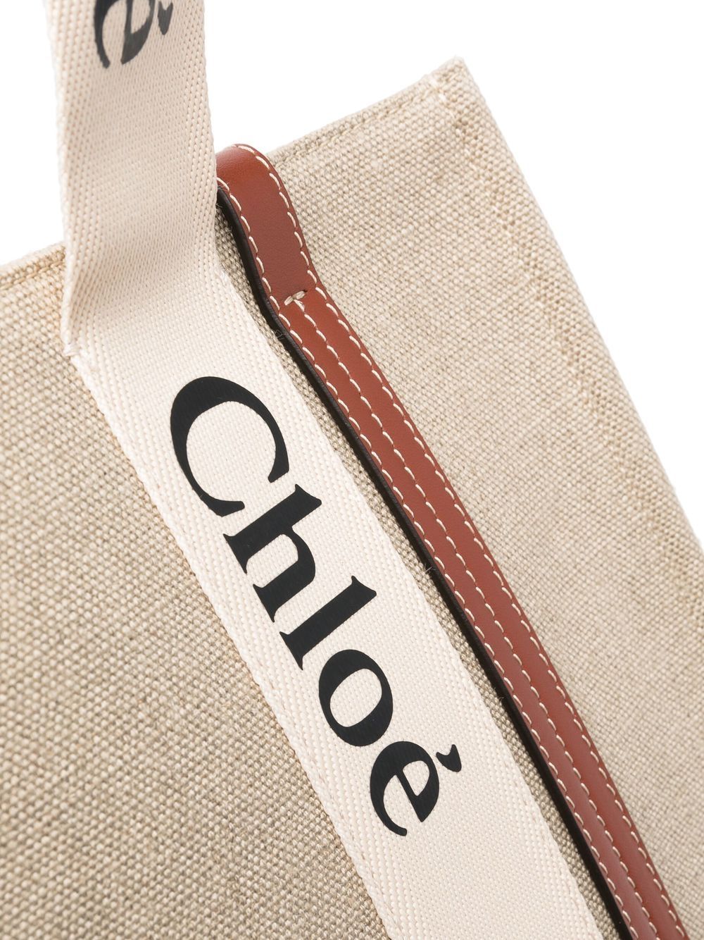 Chloé Woody Canvas Medium Tote Bag