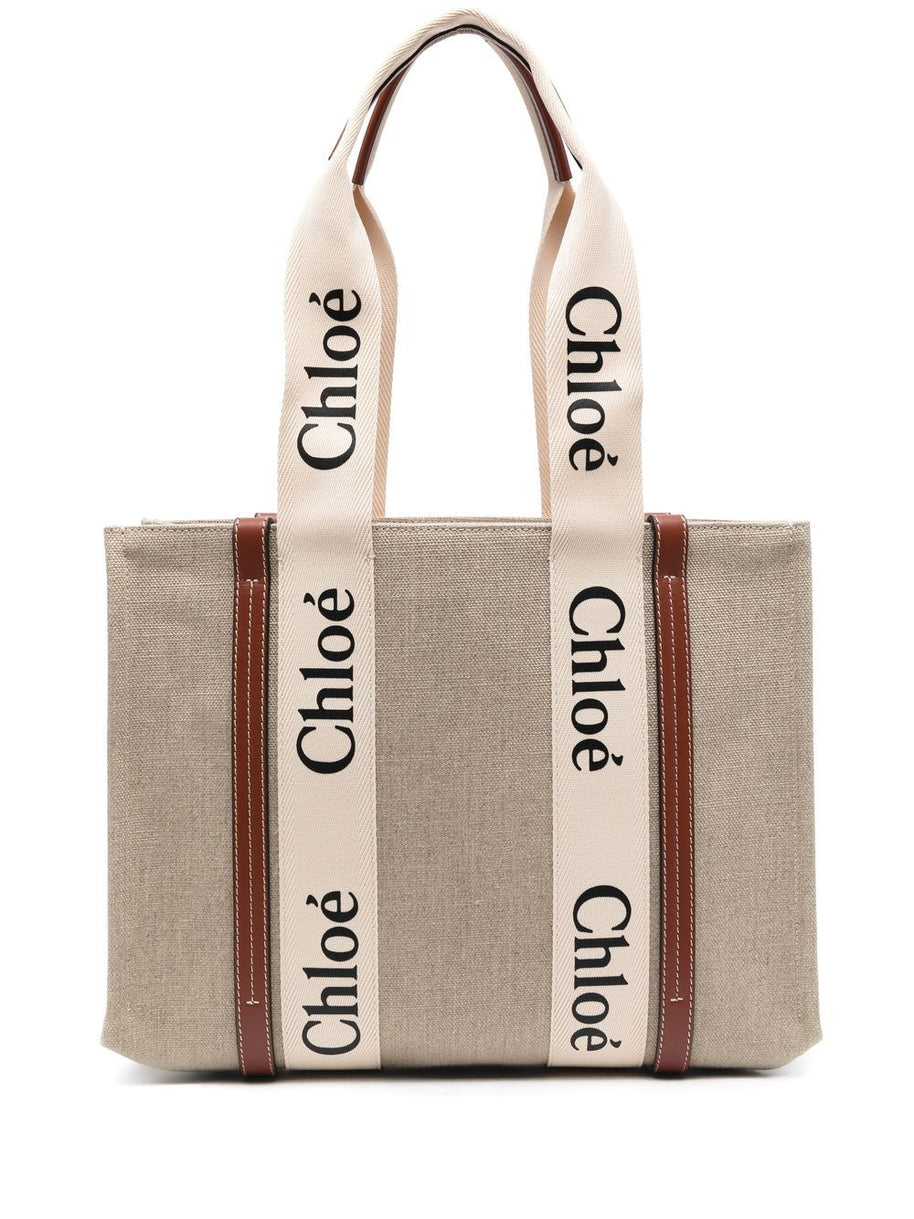 Chloé Woody Canvas Medium Tote Bag