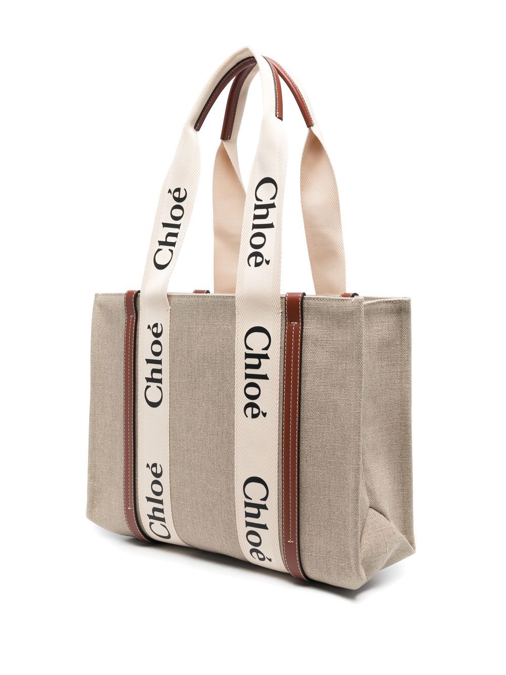 Chloé Woody Canvas Medium Tote Bag