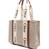 Chloé Woody Canvas Medium Tote Bag