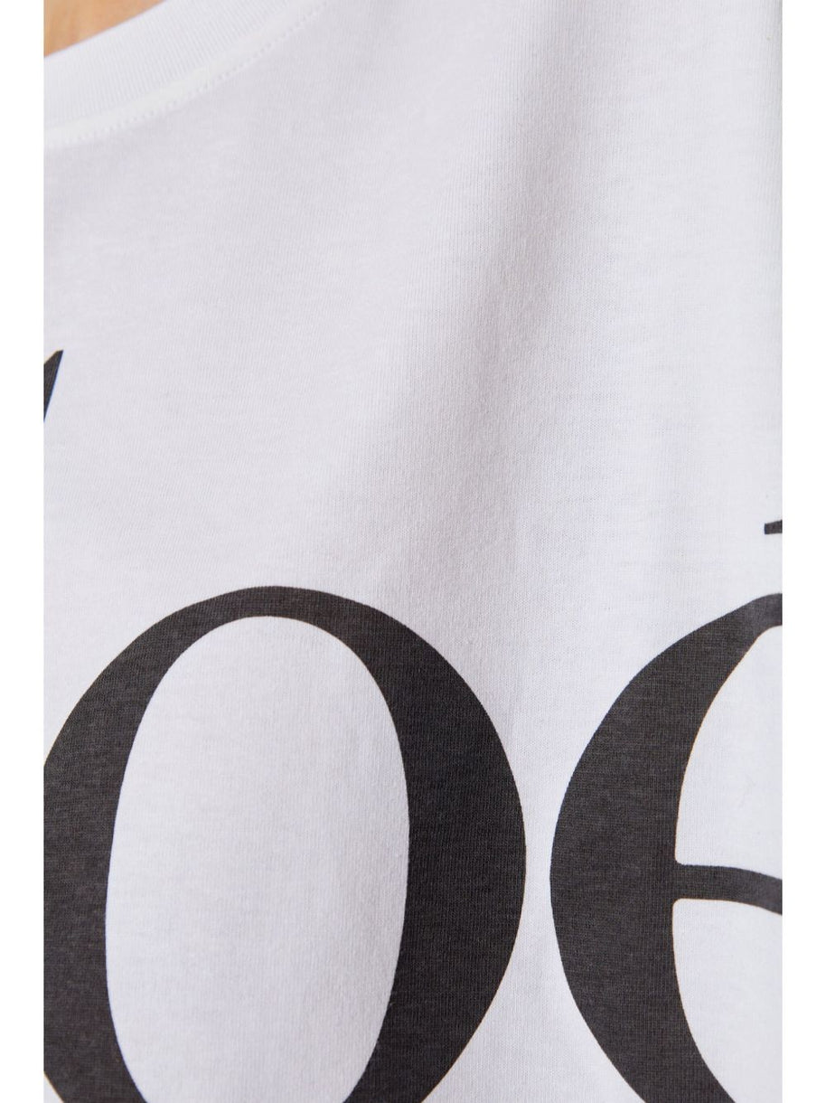 Chloé Logo Cotton Cropped T-shirt - White