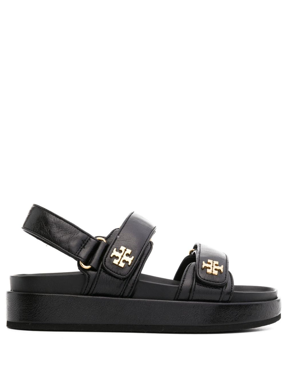 Tory Burch Kira Leather Slingback Sandals - Black