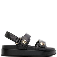 Tory Burch Kira Leather Slingback Sandals - Black