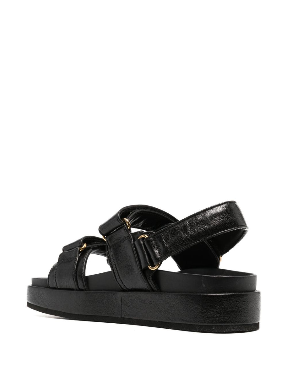 Tory Burch Kira Leather Slingback Sandals - Black