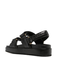 Tory Burch Kira Leather Slingback Sandals - Black