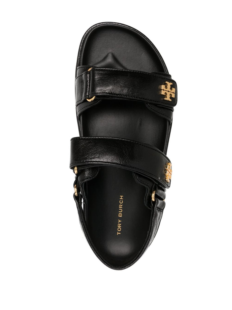 Tory Burch Kira Leather Slingback Sandals - Black