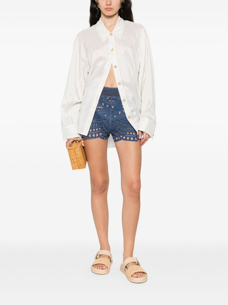 Ermanno Scervino Lace Shorts - Blue