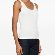 Chloé Chloè Logo Cotton Tank Top White