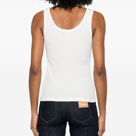 Chloé Chloè Logo Cotton Tank Top White