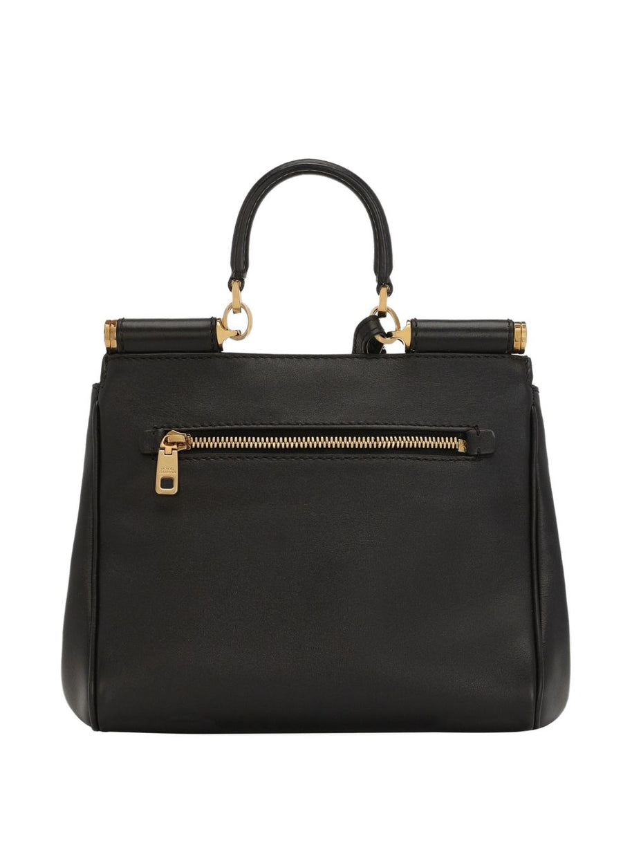 Dolce & Gabbana Sicily Soft Leather Handbag - Black