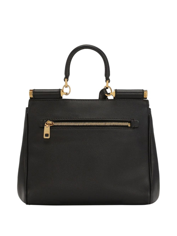 Dolce & Gabbana Sicily Soft Leather Handbag - Black