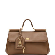Dolce & Gabbana Sicily Soft Leather Handbag - Brown