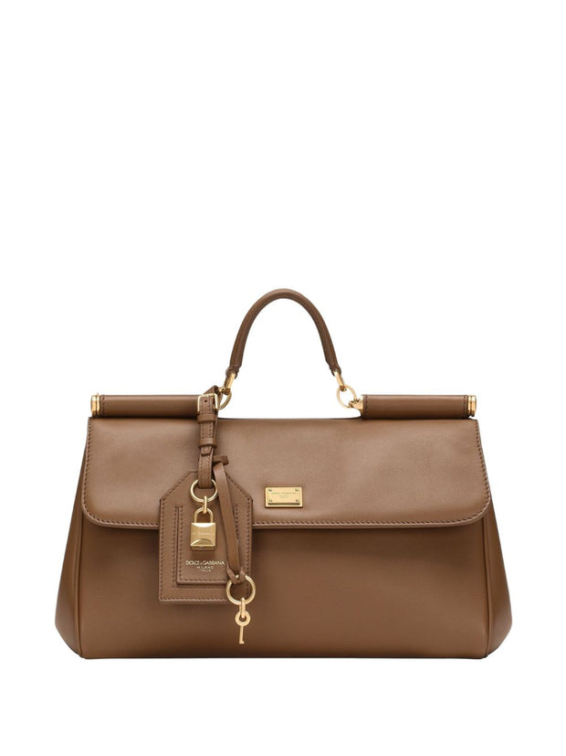 Dolce & Gabbana Sicily Soft Leather Handbag - Brown