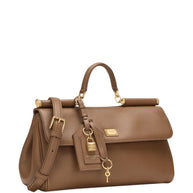Dolce & Gabbana Sicily Soft Leather Handbag - Brown