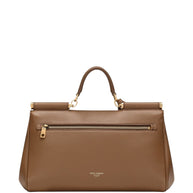 Dolce & Gabbana Sicily Soft Leather Handbag - Brown