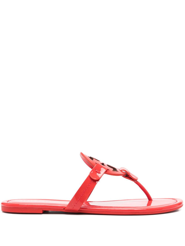 Tory Burch Miller Leather Thong Sandals - Red