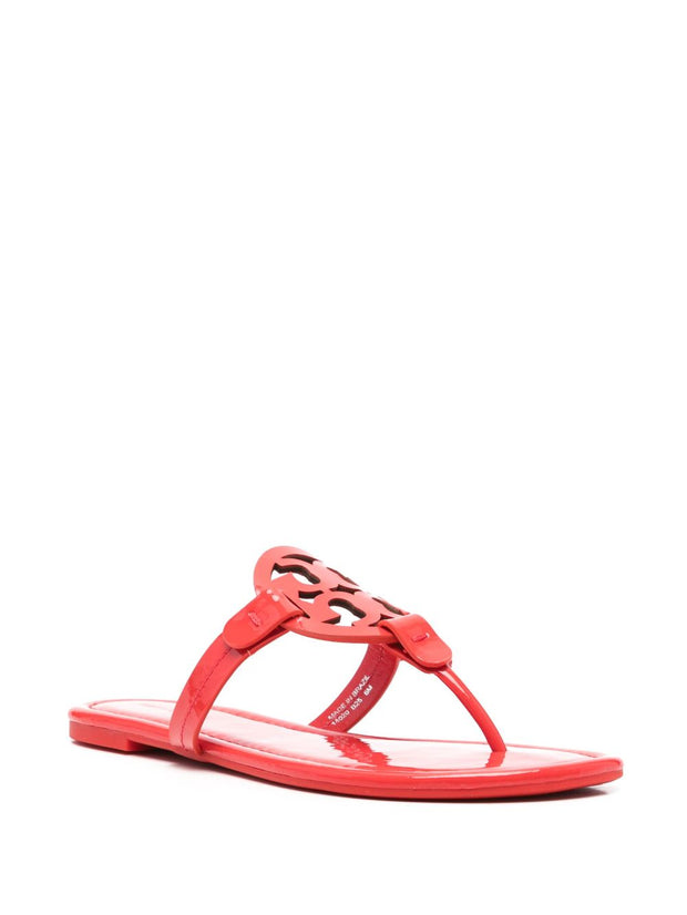Tory Burch Miller Leather Thong Sandals - Red