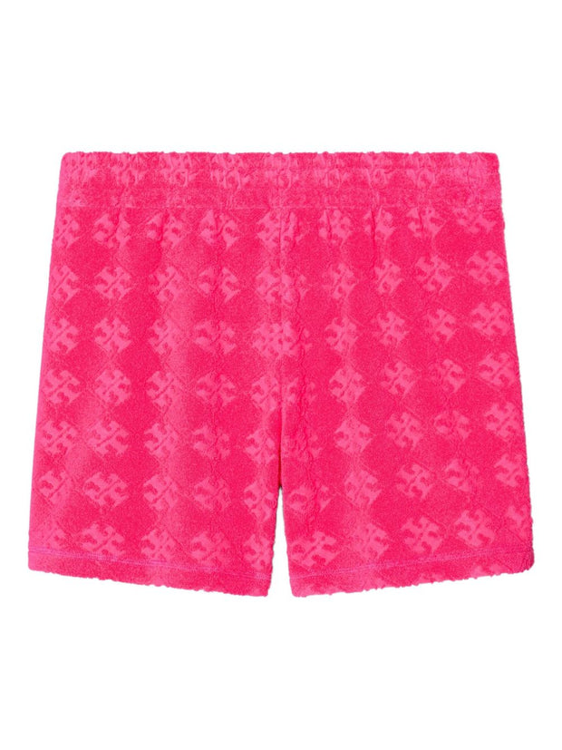 Tory Burch Logo Cotton Shorts - Fuchsia