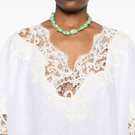 Ermanno Scervino Linen Long Kaftan - White