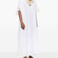 Ermanno Scervino Linen Long Kaftan - White